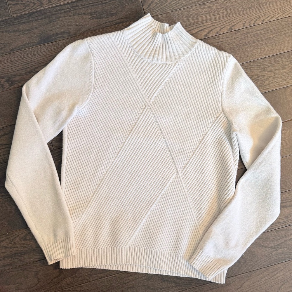 Ribbed Cream Sweater